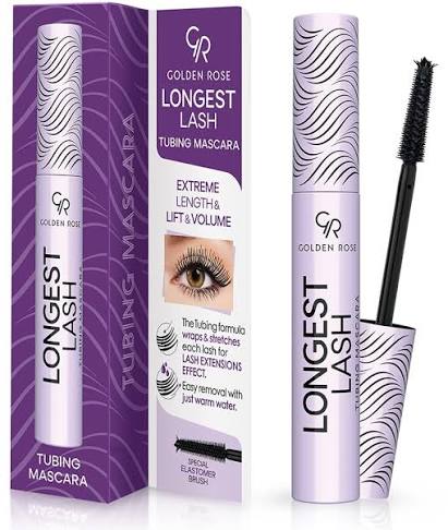 ریمل لانگست لش گلدن رز مدل Tubing Mascara بلندکننده و حجم‌دهنده مژه