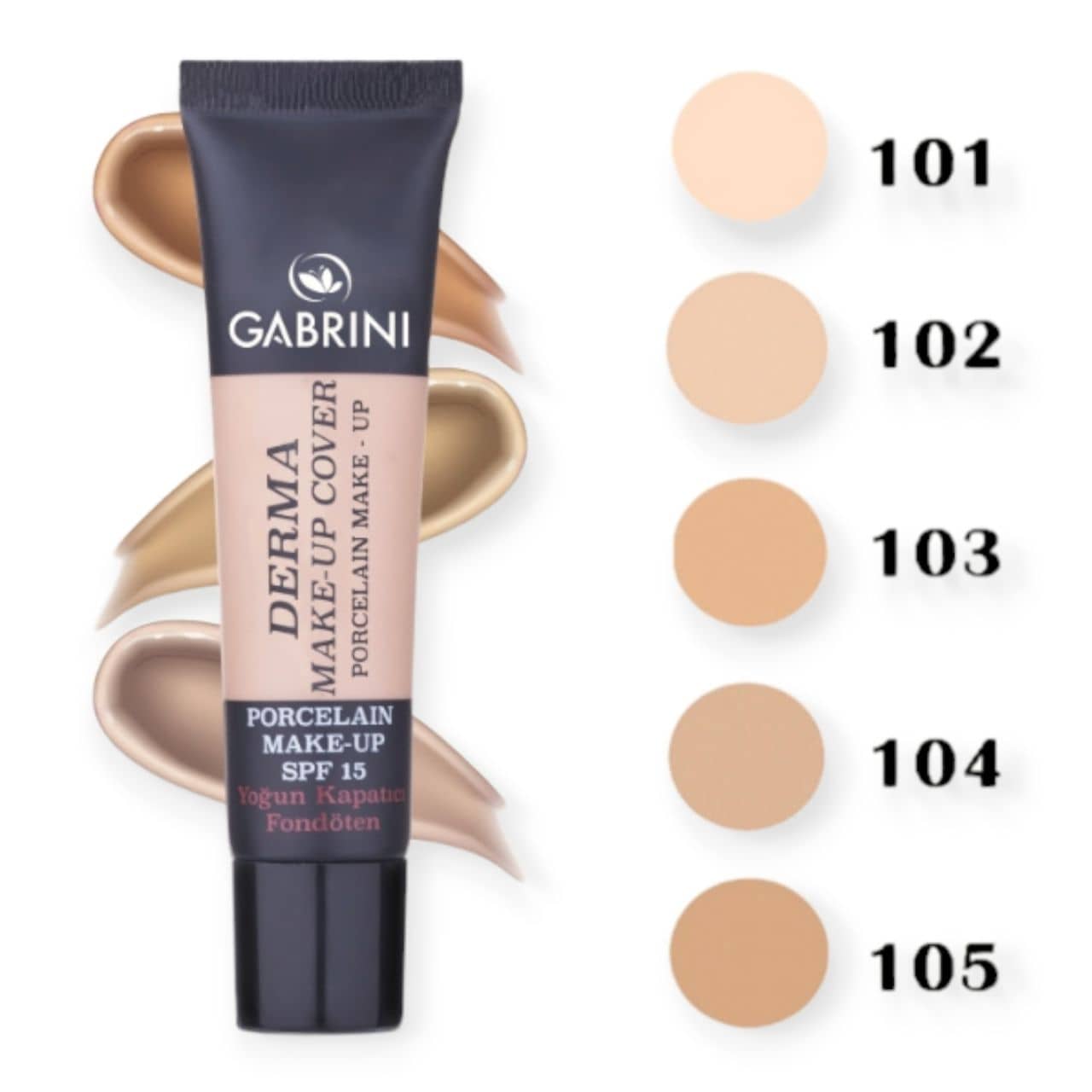 کرم پودر گابرینی مدل Derma Make-Up Cover با پوشانندگی بالا SPF15
