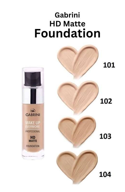 کرم پودر گابرینی Gabrini مدل Make Up Evermore Hd Matte