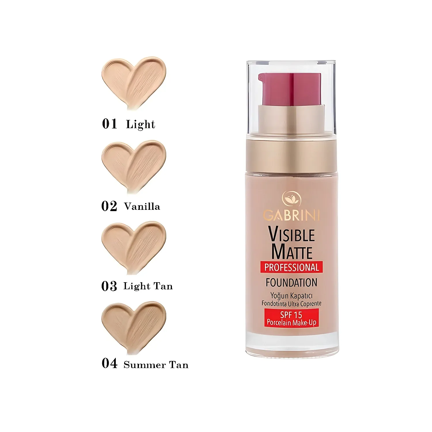 کرم پودر گابرینی مدل Visible Matte Professional