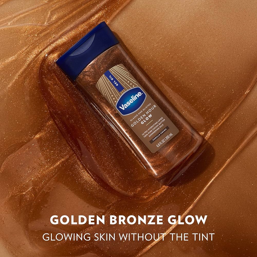 روغن ژل درخشان‌کننده بدن وازلین (Vaseline) مدل Golden Hour Glow