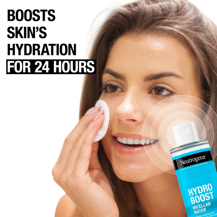 میسلار واتر سه کاره (پاک کننده، آبرسان و تسکین دهنده) نوتروژینا سری Hydro Boost حجم 400 میلیلیتر