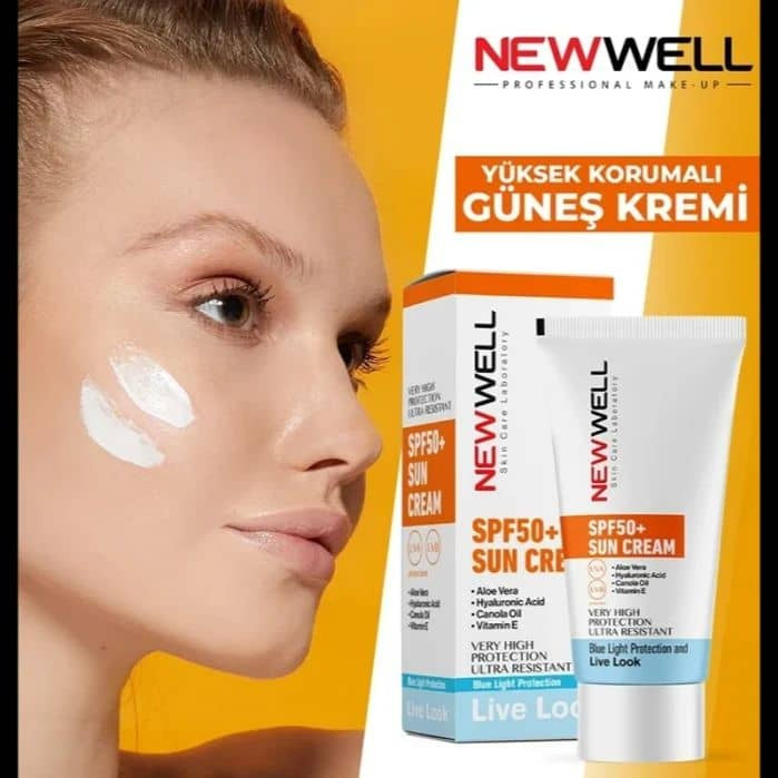 کرم ضد آفتاب بی رنگ نیوول مناسب انواع پوست با SPF50+ حجم ۵۰ میل