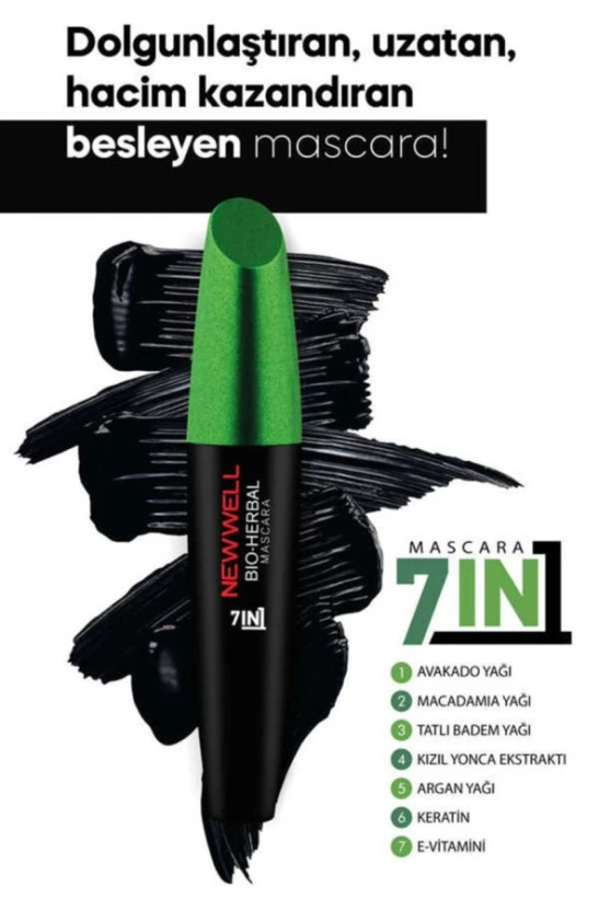 ریمل مژه گیاهی و تقویتکننده نیول مدل Bio-Herbal 7IN1 با ویتامین و پروتئین