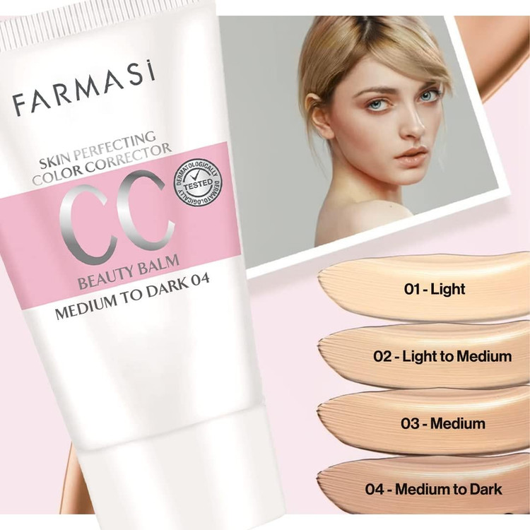 کرم سیسی (CC) فارماسی (Farmasi) مدل Color Control Cream حجم 50 میلیلیتر (مجموعه رنگبندی 02 و 03)