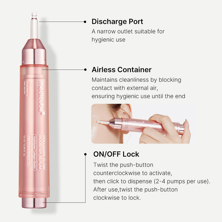 سرم بوستر کلاژن و درخشانکننده مدیکیوپ (Medicube) مدل Collagen Glow Booster Serum - حجم ۱۵ میلیلیتر