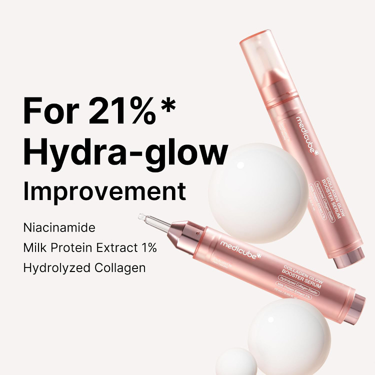 سرم بوستر کلاژن و درخشانکننده مدیکیوپ (Medicube) مدل Collagen Glow Booster Serum - حجم ۱۵ میلیلیتر