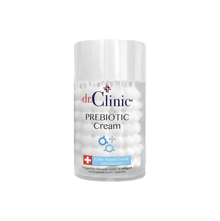 کرم آبرسان کپسولی پری بیوتیک دکتر کلینیک Dr.Clinic حاوی هیالورونیک اسید, کلاژن و ویتامین C حجم 100 میل