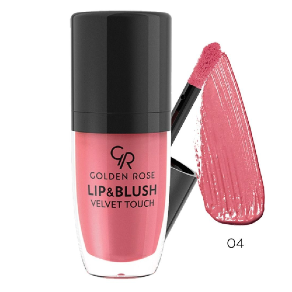 رژ لب و رژگونه کرمی گلدن رز مدل Velvet Touch شماره 04 – فینیش مخملی و طبیعی