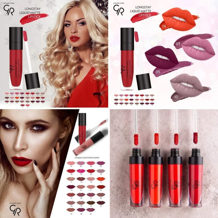 رژ لب مایع مات گلدن رز مدل Longstay شماره 18