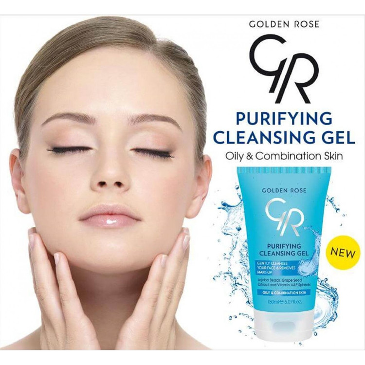 ژل پاککننده صورت گلدن رز مدل Purifying Cleansing Gel مخصوص پوستهای چرب و مختلط حجم ۱۵۰ میلیلیتر