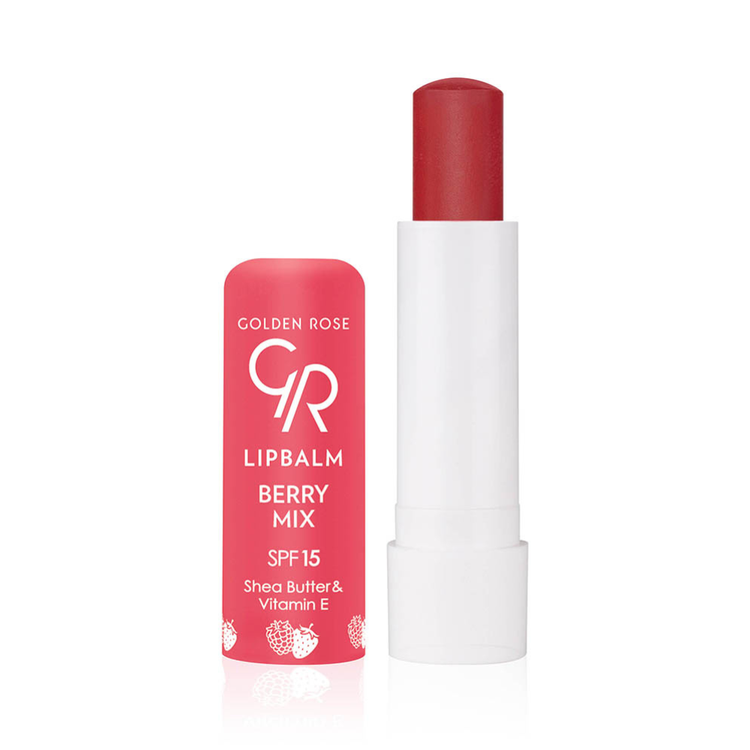 بالم لب مرطوبکننده بریمیکس گلدن رز با عصاره توتفرنگی و تمشک، SPF 15